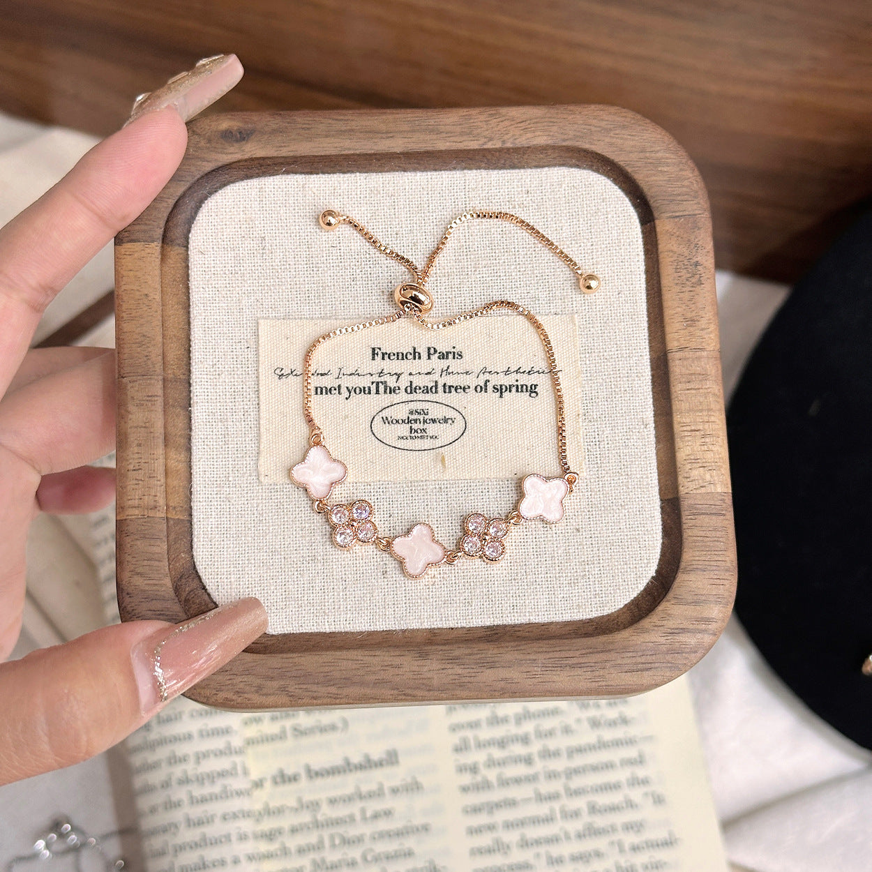 Luxury Brushed Pavé Bracelets – 58 Styles, Champagne Gold