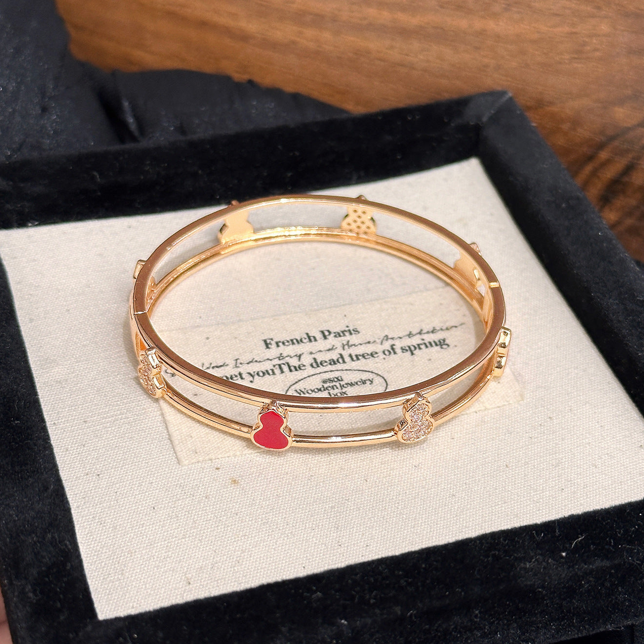 Luxury Brushed Pavé Bracelets – 58 Styles, Champagne Gold