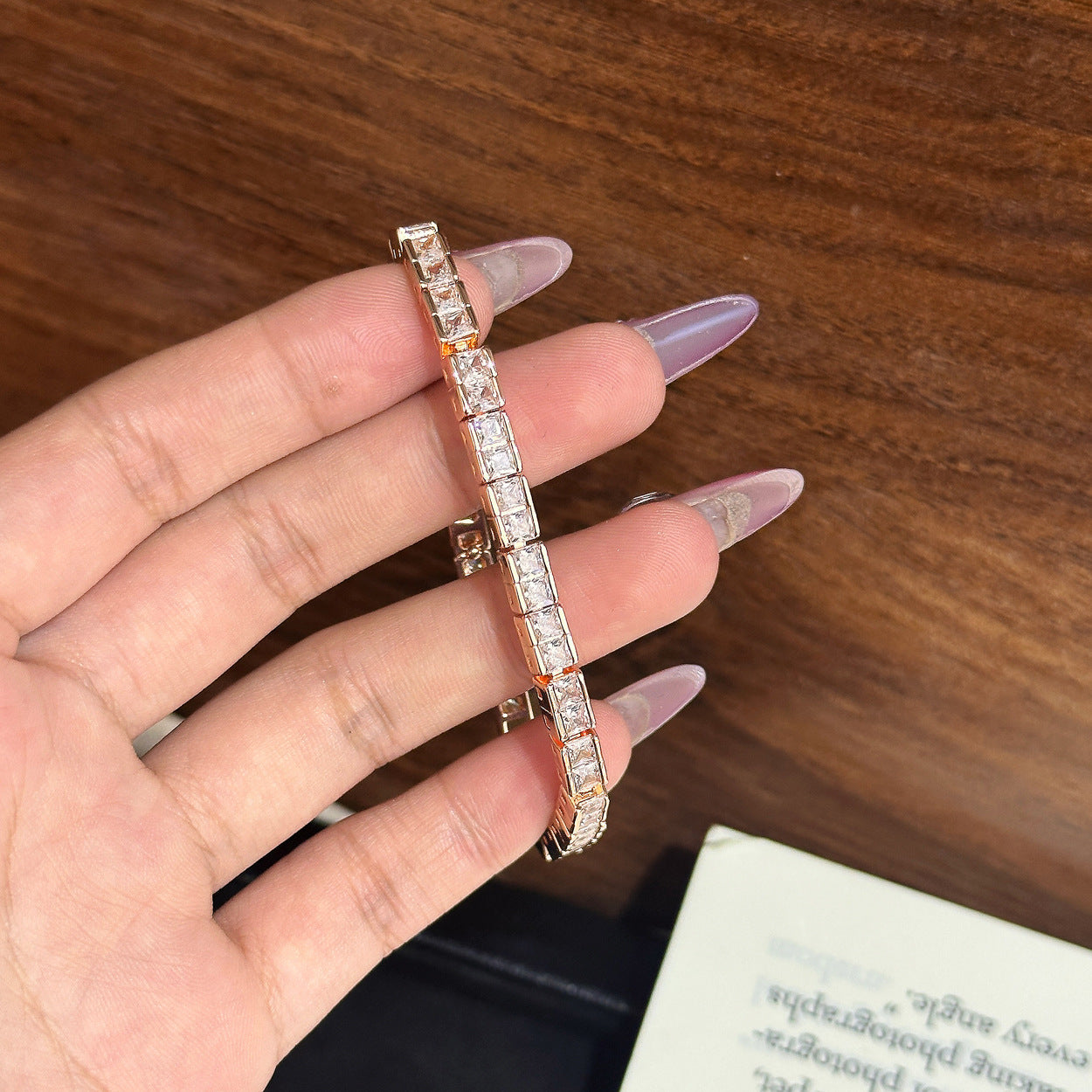 Luxury Brushed Pavé Bracelets – 58 Styles, Champagne Gold