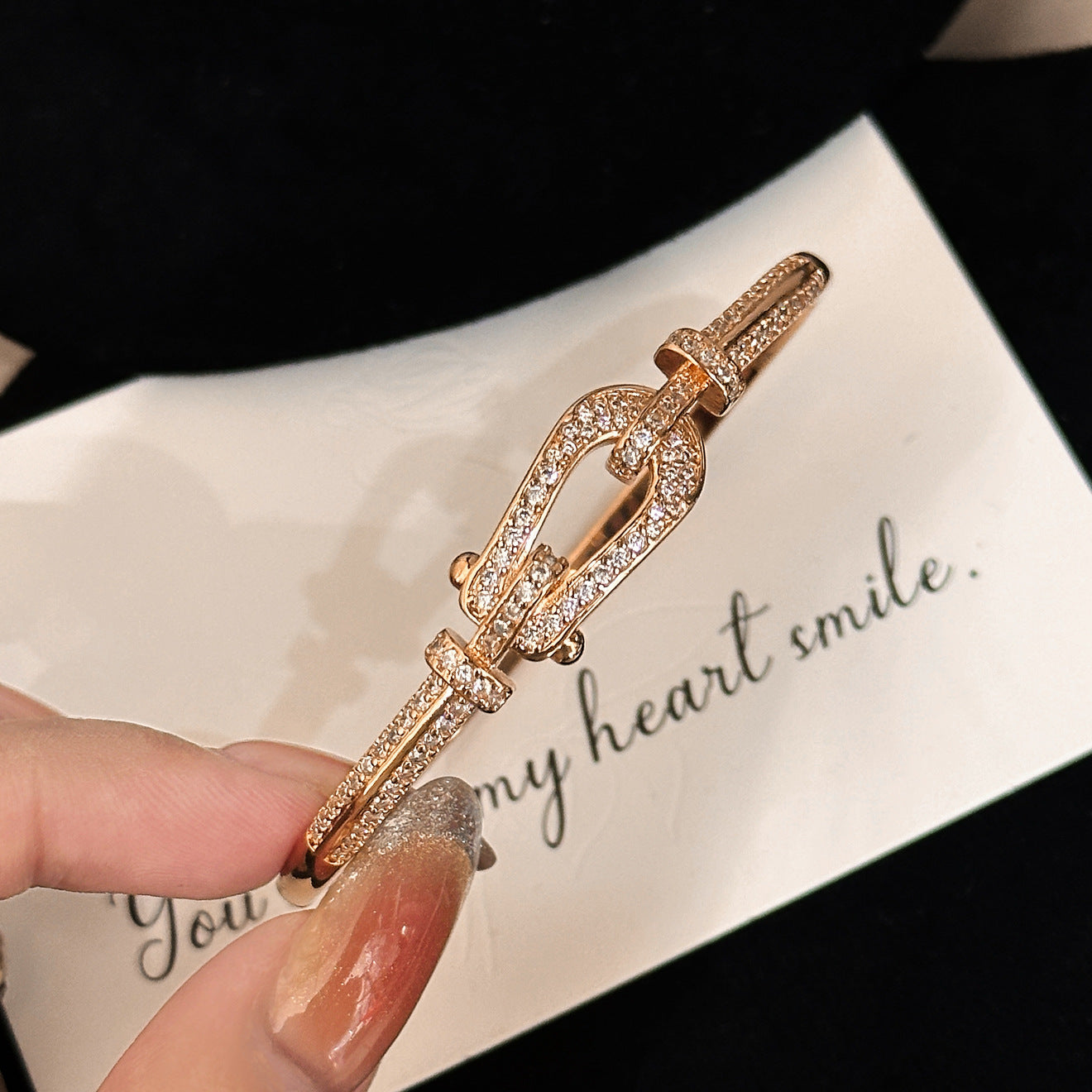 Luxury Brushed Pavé Bracelets – 58 Styles, Champagne Gold
