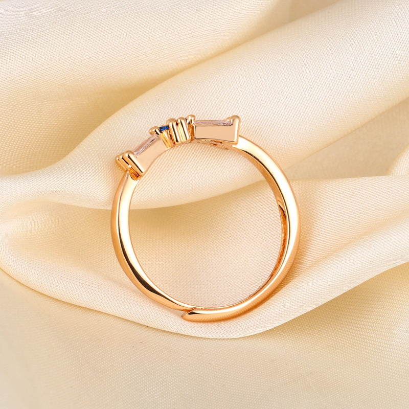 Open Band Adjustable Ring – Champagne or White Gold (Stackable)