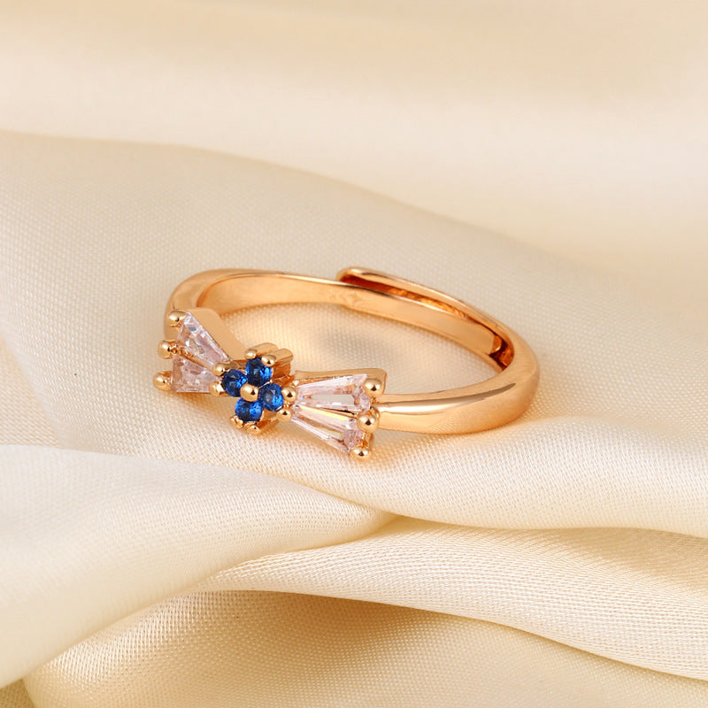 Open Band Adjustable Ring – Champagne or White Gold (Stackable)