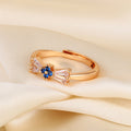 Open Band Adjustable Ring – Champagne or White Gold (Stackable)