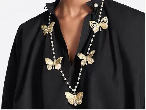 Butterfly Collection – Earrings, Necklace, Bracelet, Ring, Hair Clip (24k Gold)