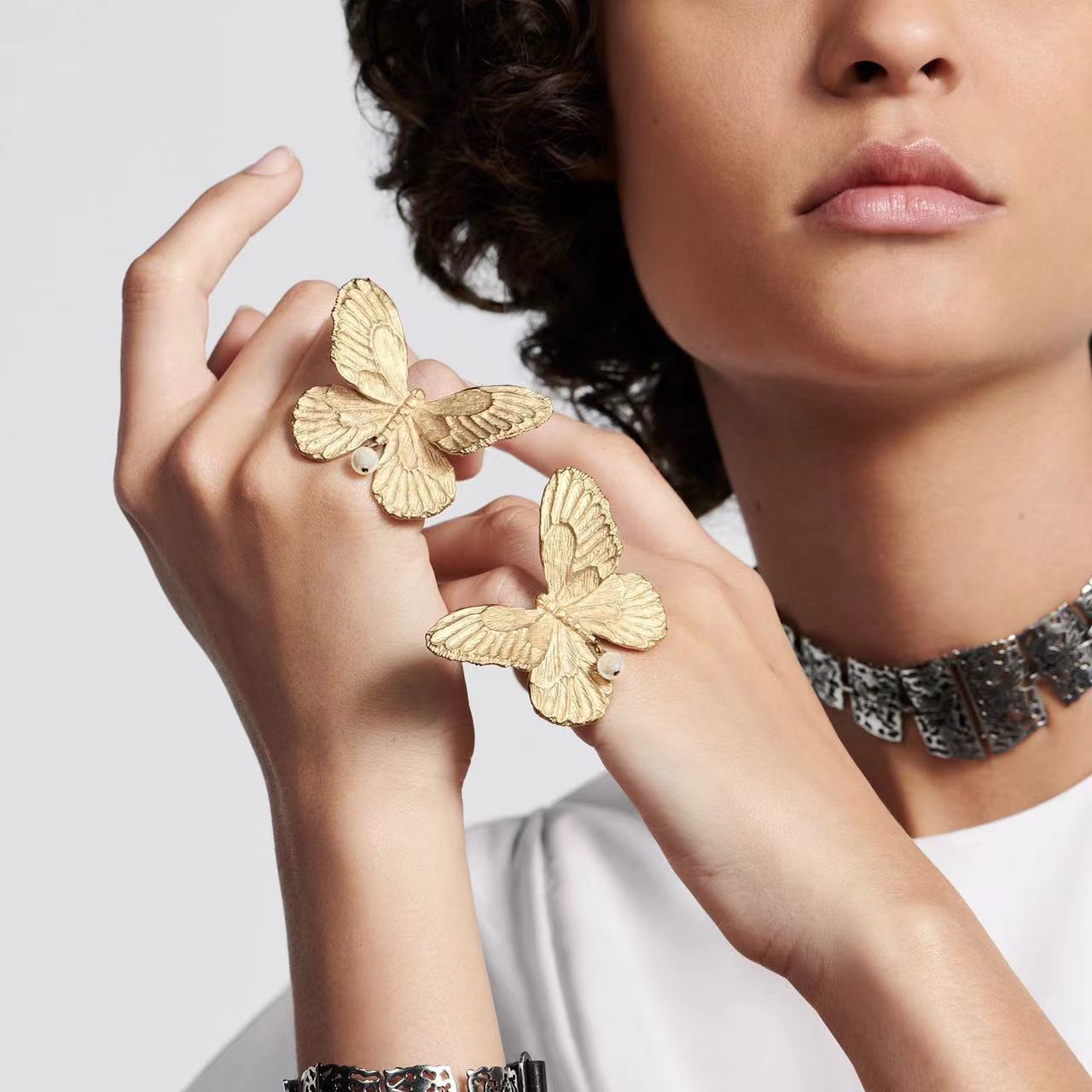 Butterfly Collection – Earrings, Necklace, Bracelet, Ring, Hair Clip (24k Gold)