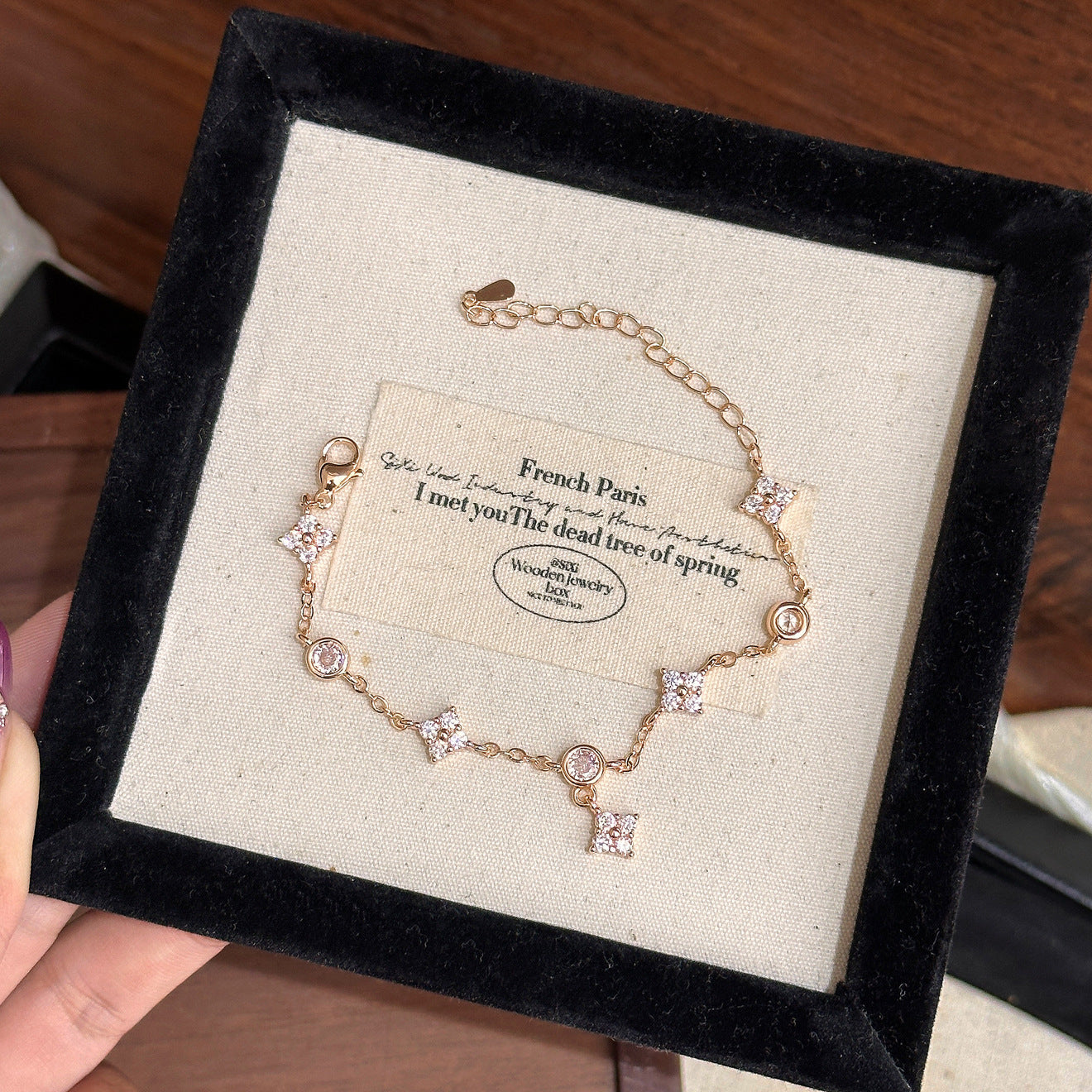 Luxury Brushed Pavé Bracelets – 58 Styles, Champagne Gold