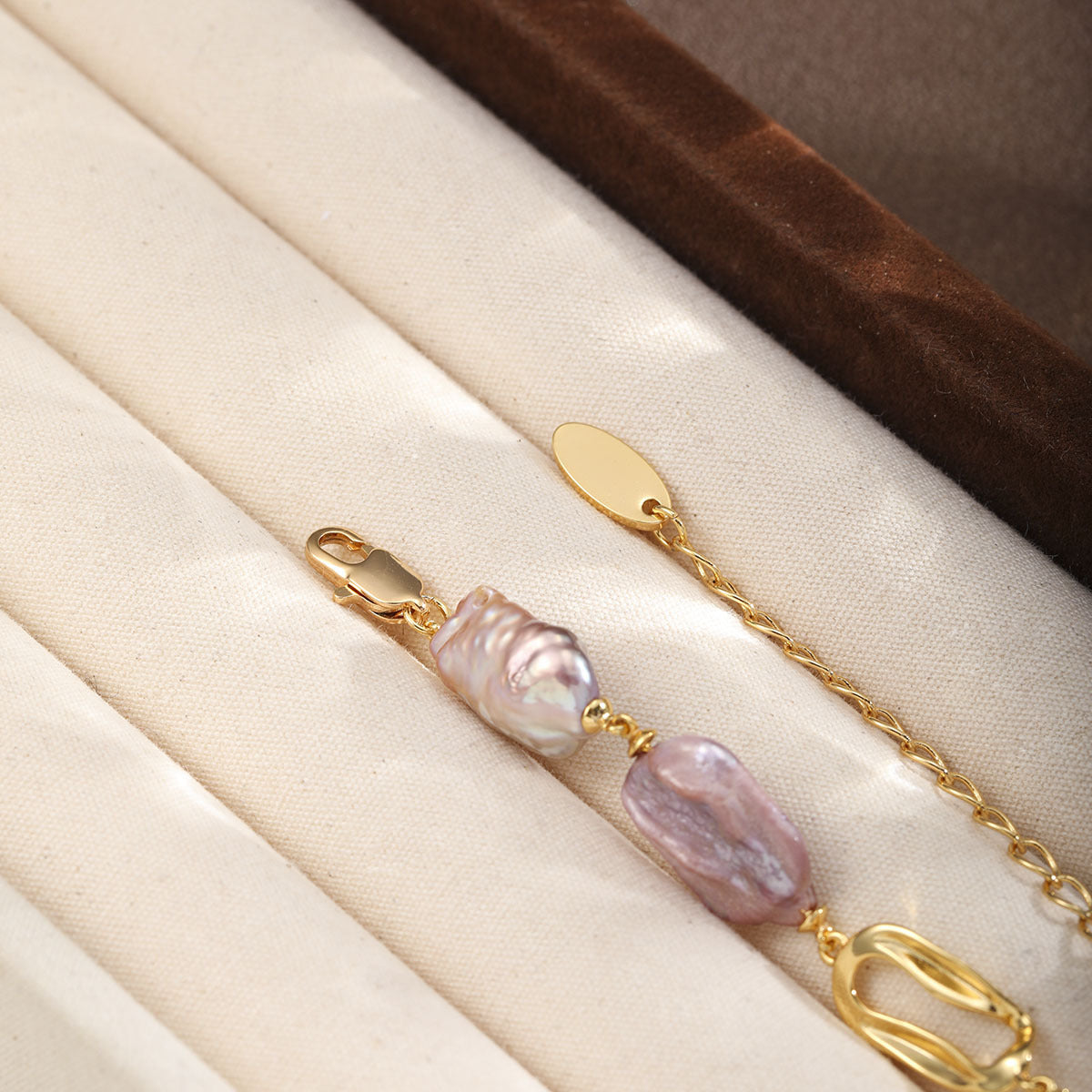 Unique Baroque Pearl Set – Irregular Pearl Necklace & Bracelet for Women
