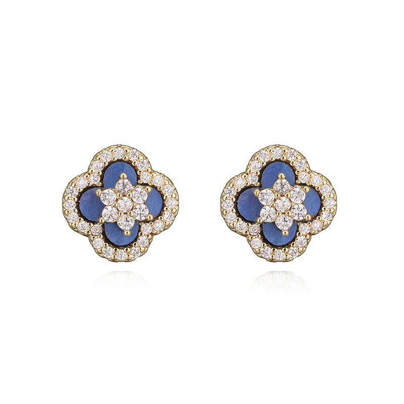 Everyday Clover Jewelry Set – Choose Your Favorite Color! Ring, Earrings & Necklace