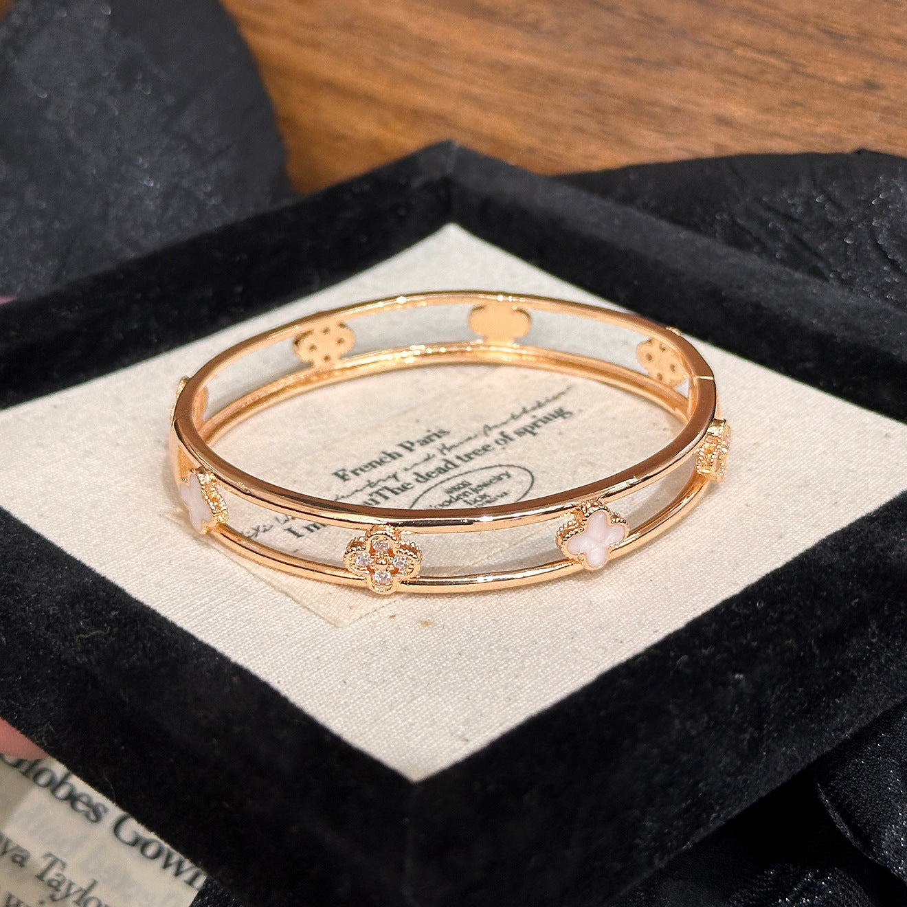 Luxury Brushed Pavé Bracelets – 58 Styles, Champagne Gold