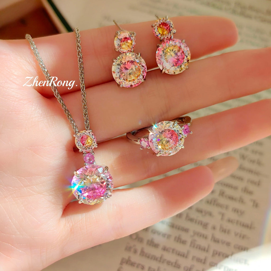 Fireworks Cut Gemstone Set – Tanzanite, Paraiba, Pink & Purple