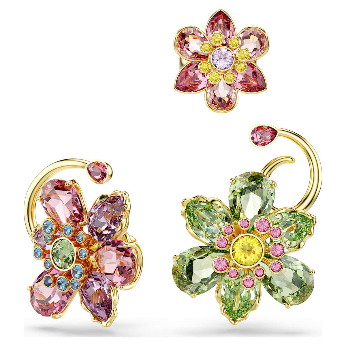 Floral Crystal Jewelry Collection – Light Luxury Accessories for Women