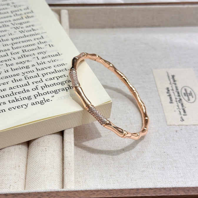 Luxury Brushed Pavé Bracelets – 58 Styles, Champagne Gold
