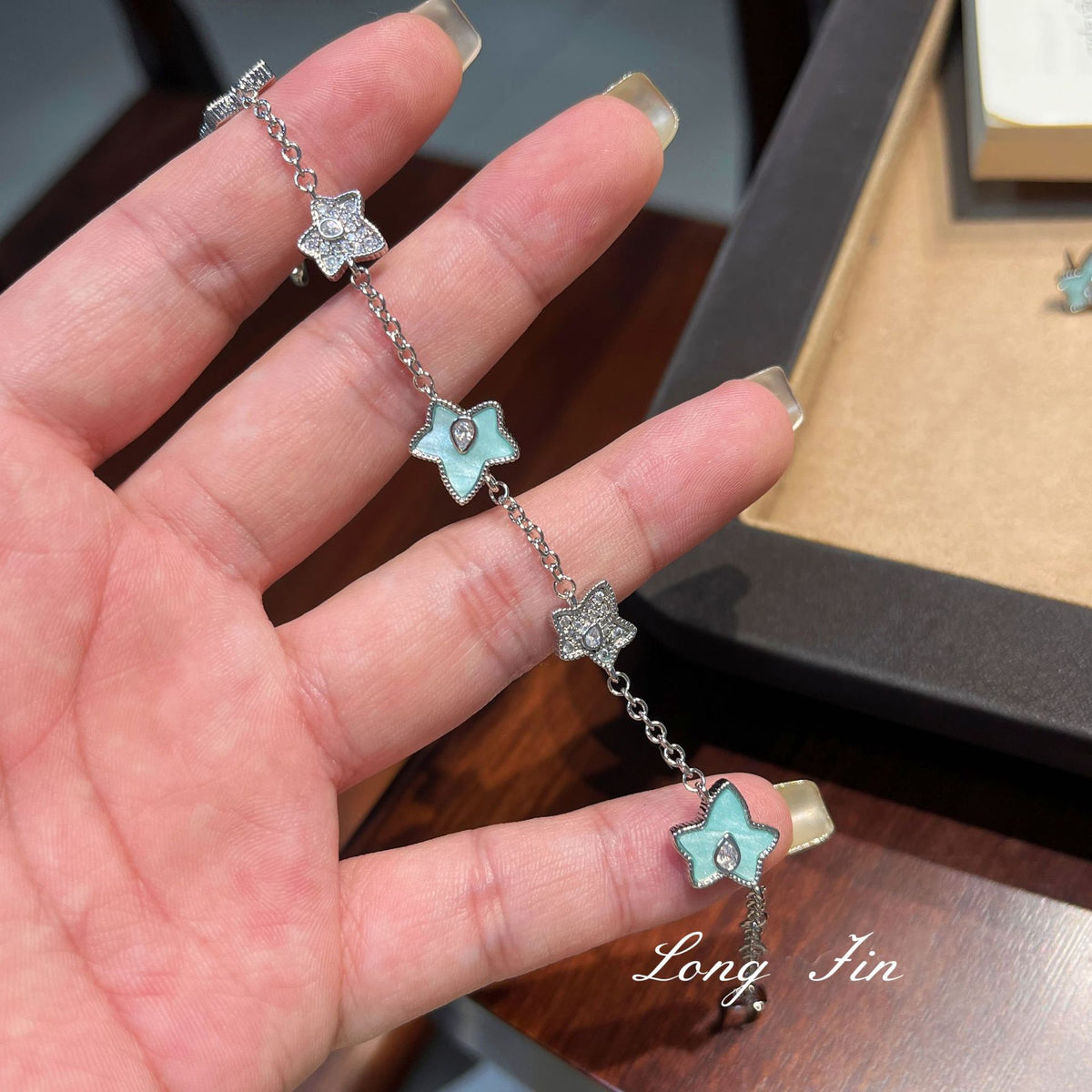 Mint Green Maple Leaf Set Premium Versatile Niche Light Luxury Leaf Necklace Bracelet Earrings