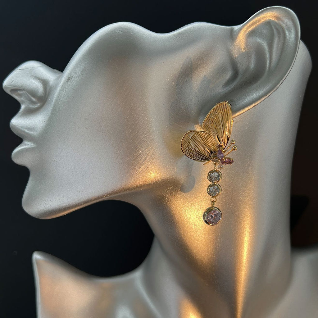 Summer Butterfly Studs – 925 Silver, Silver or Gold Tone