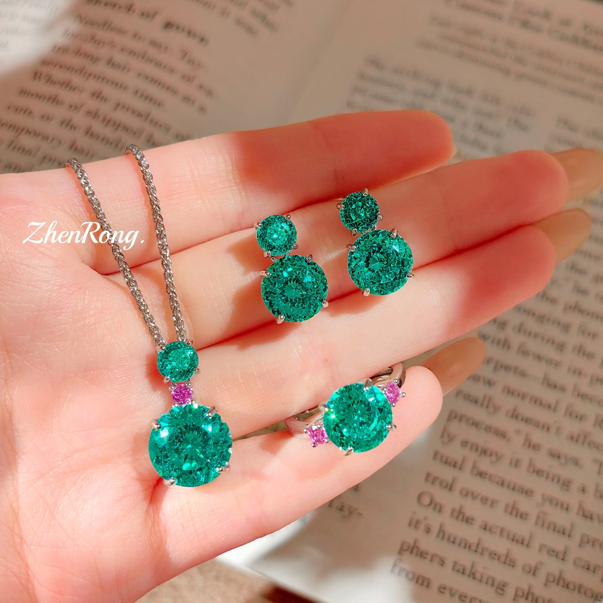 Fireworks Cut Gemstone Set – Tanzanite, Paraiba, Pink & Purple