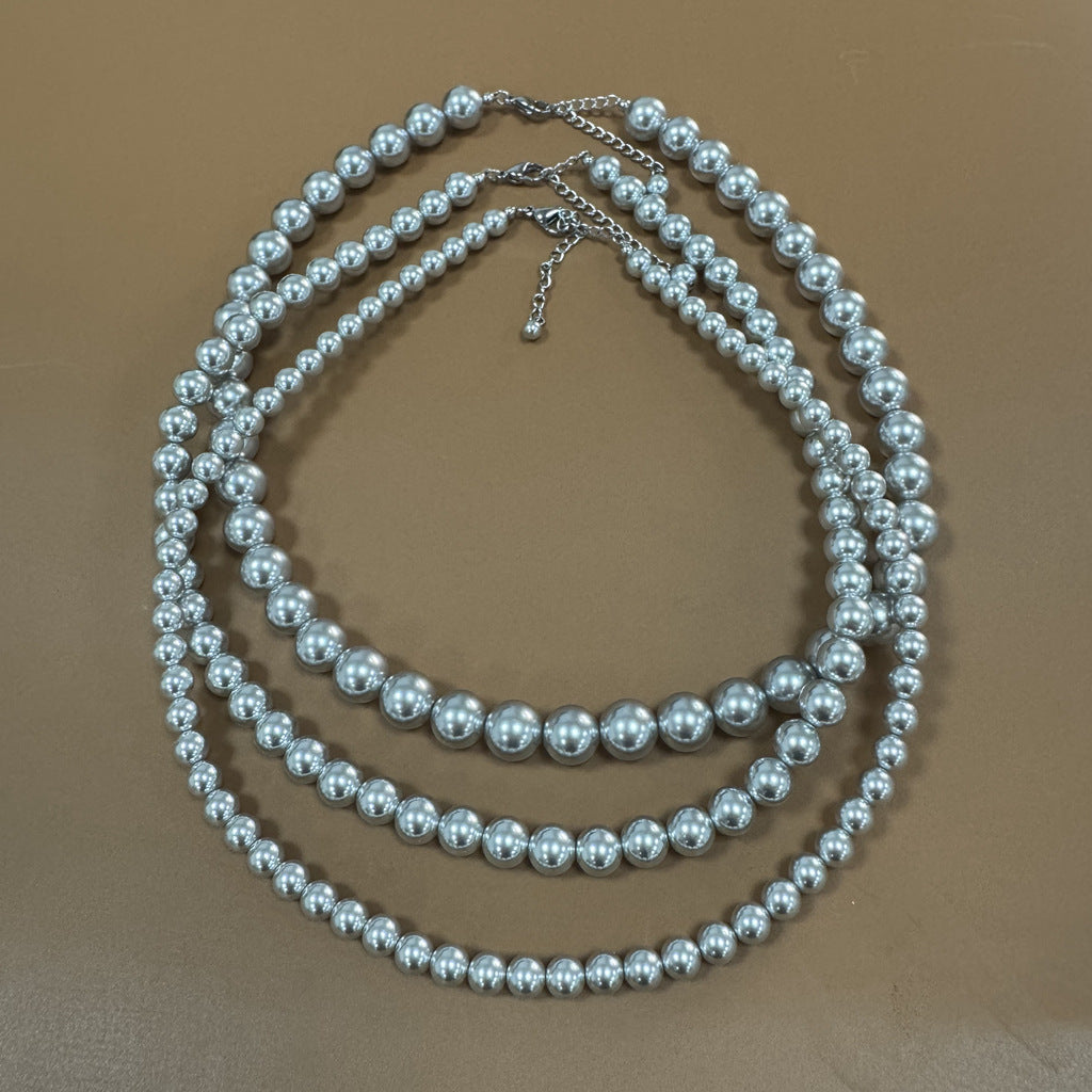 Lunar Luminescence · Classic Simulated Pearl Necklace (4-10mm)