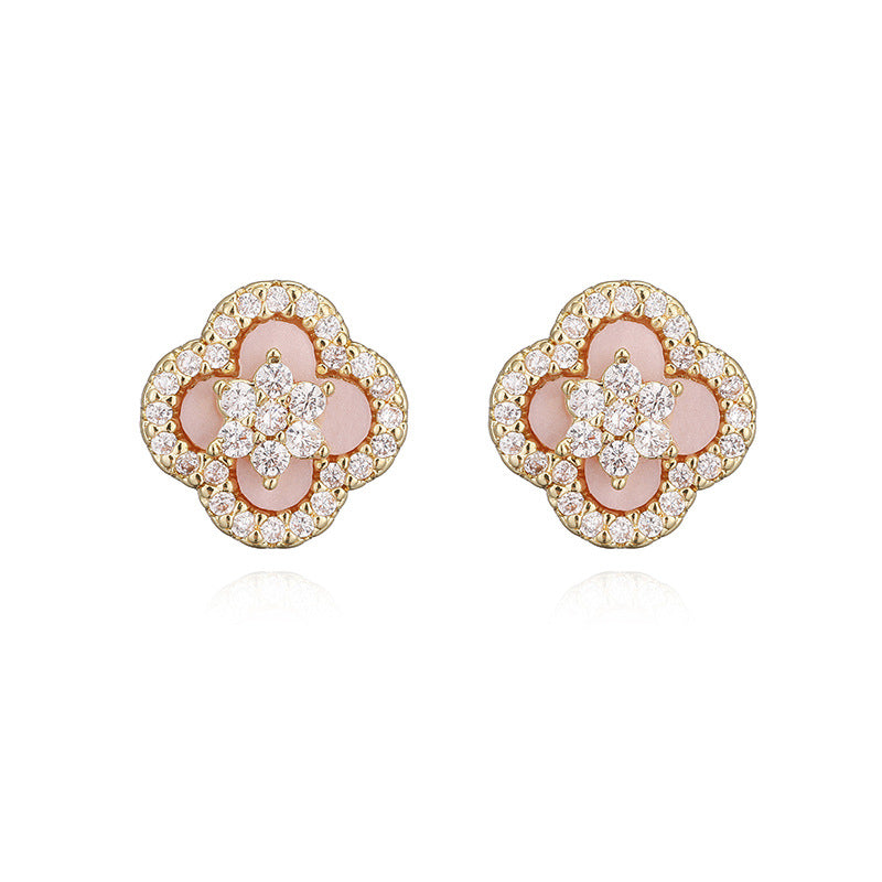 Everyday Clover Jewelry Set – Choose Your Favorite Color! Ring, Earrings & Necklace