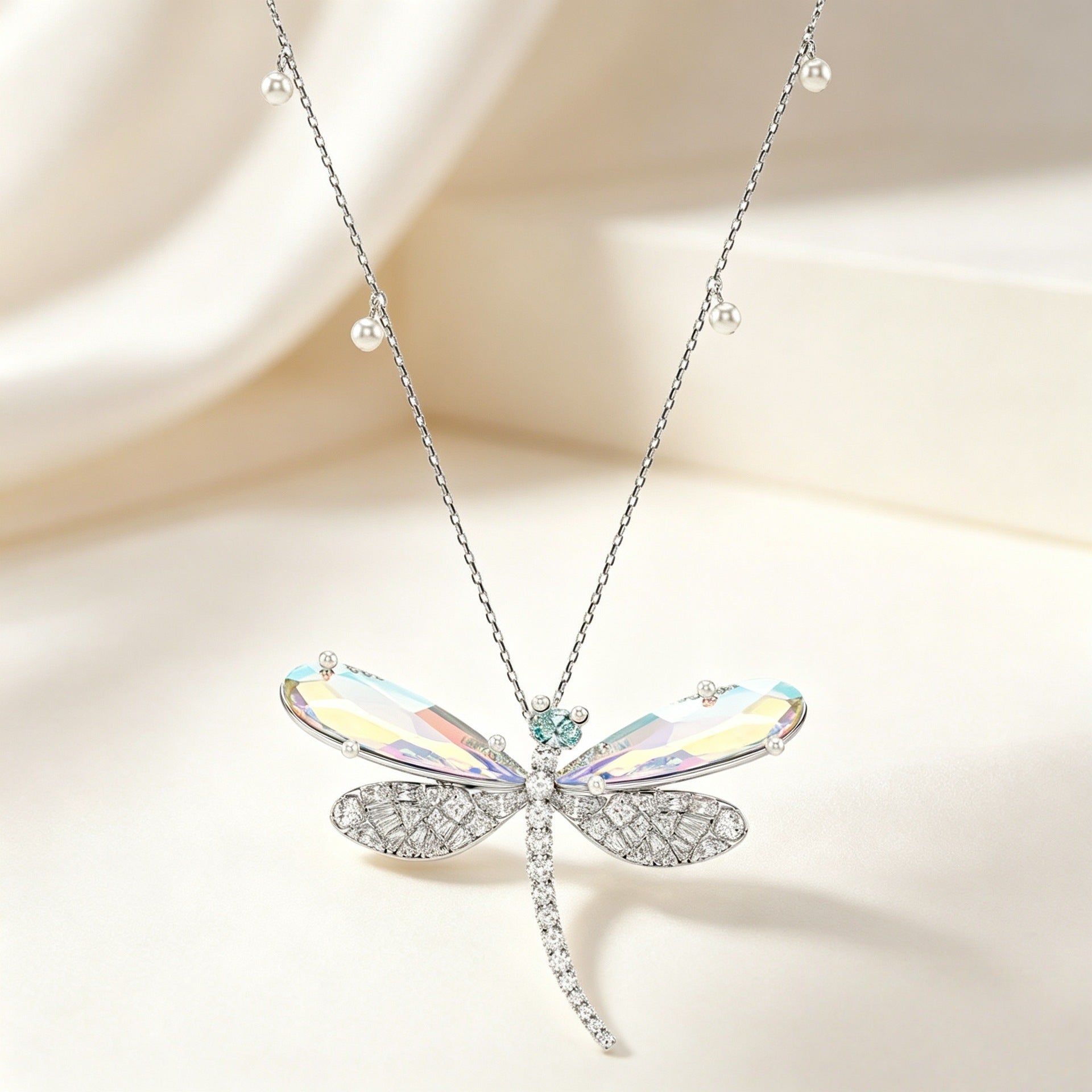 Unique Dragonfly Jewelry Set – Crystal Accessories for Special Occasions