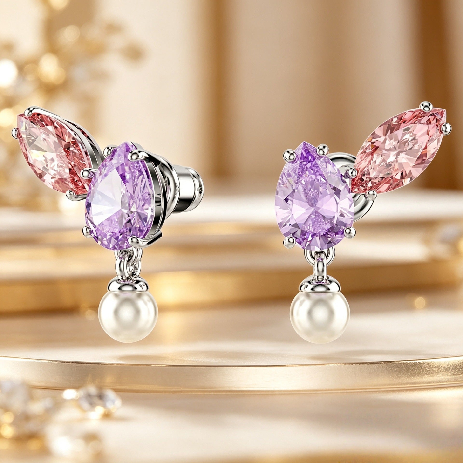 Unique Dragonfly Jewelry Set – Crystal Accessories for Special Occasions