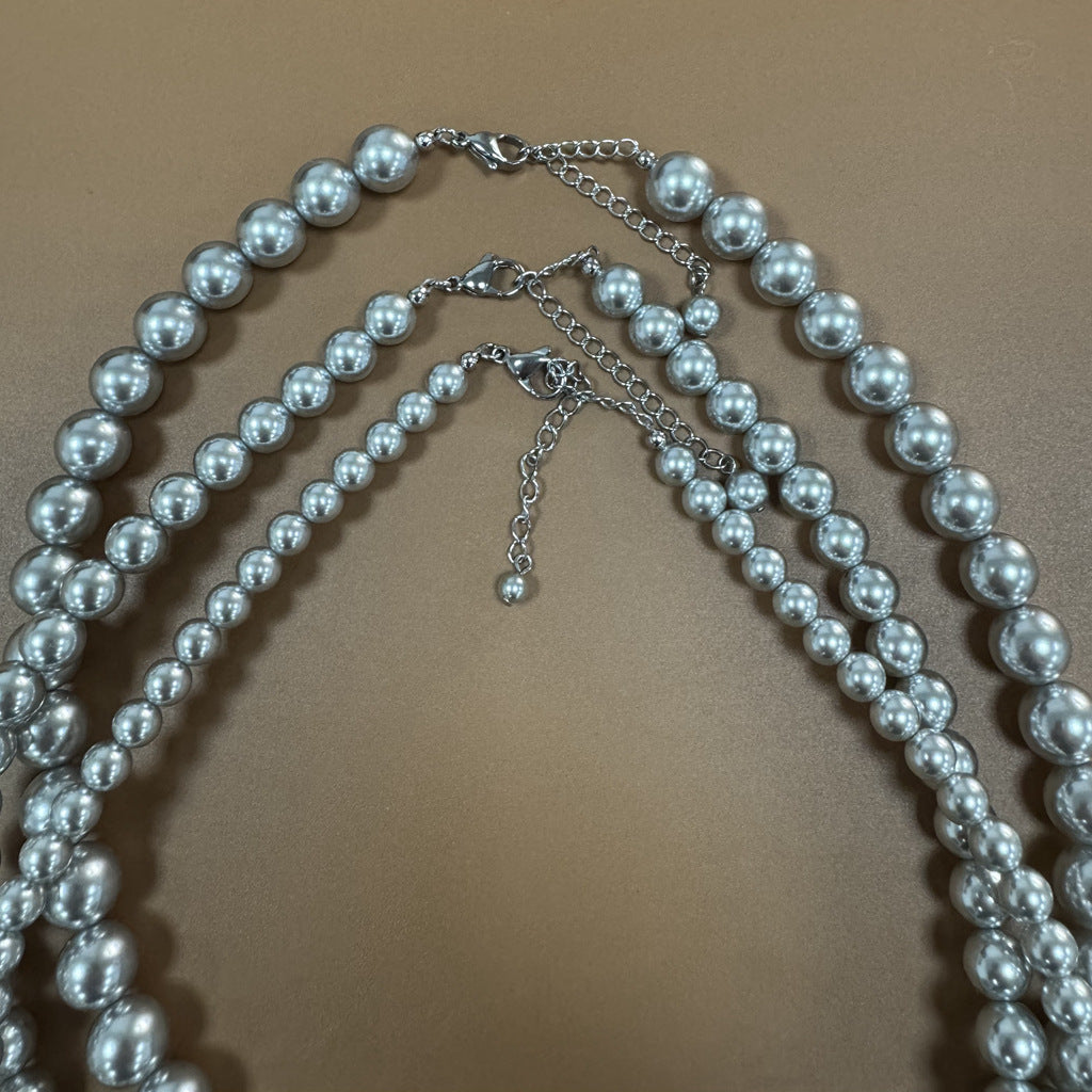 Lunar Luminescence · Classic Simulated Pearl Necklace (4-10mm)