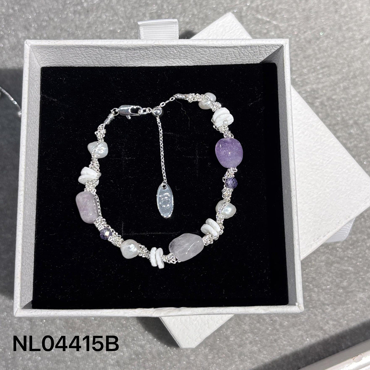 Mixed Material Pearl Bracelet – Freshwater Pearl, Natural Stone & 18K Gold