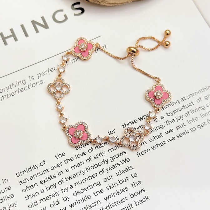 Luxury Brushed Pavé Bracelets – 58 Styles, Champagne Gold