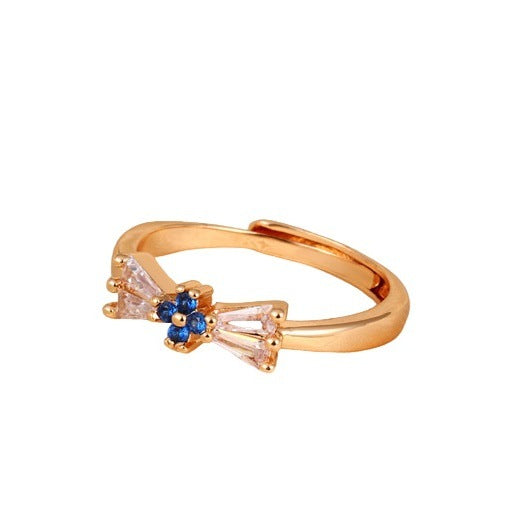 Open Band Adjustable Ring – Champagne or White Gold (Stackable)