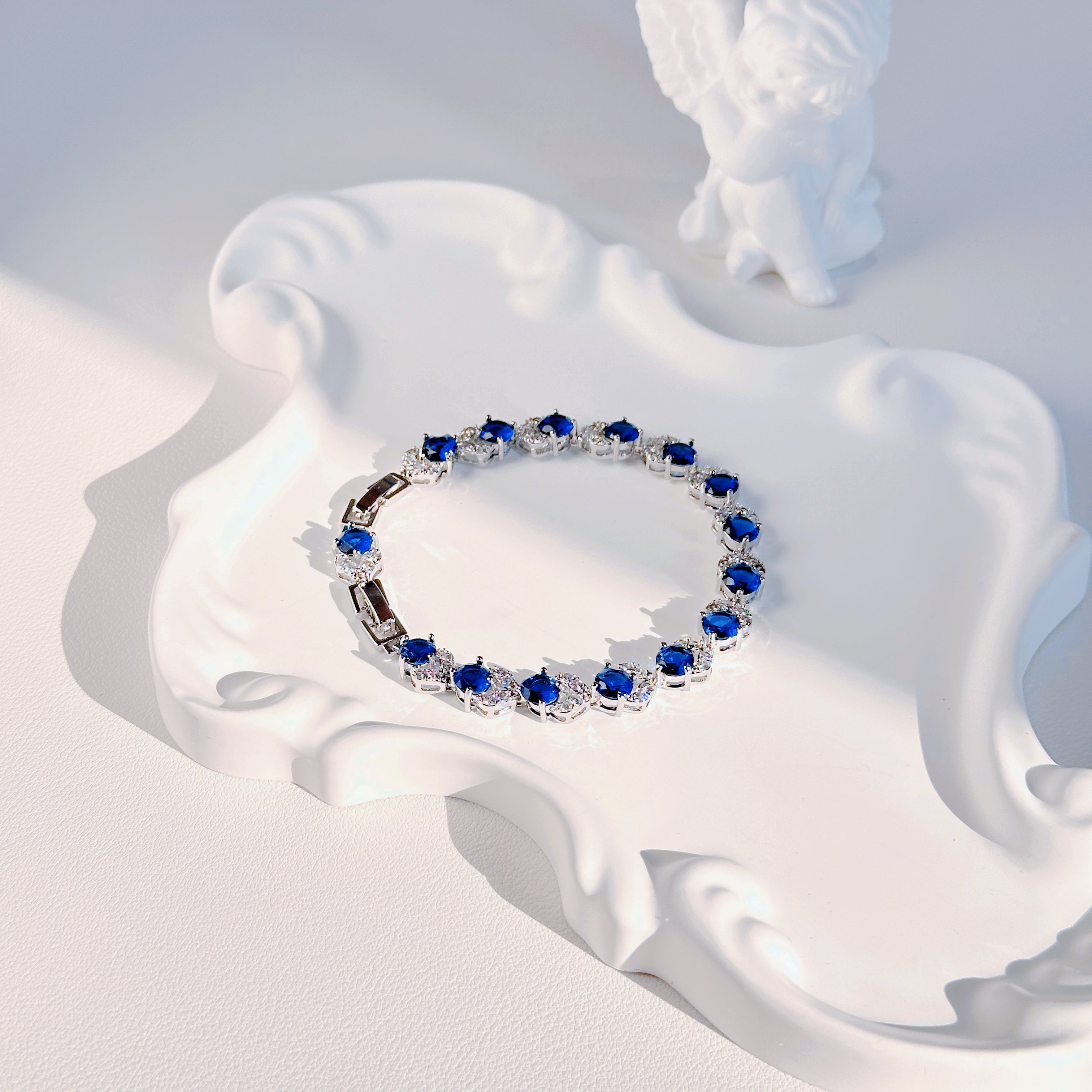 Sapphire Blue Heart Bracelet - Deep Blue Heart Charm Bracelet | Love & Loyalty Jewelry for Women
