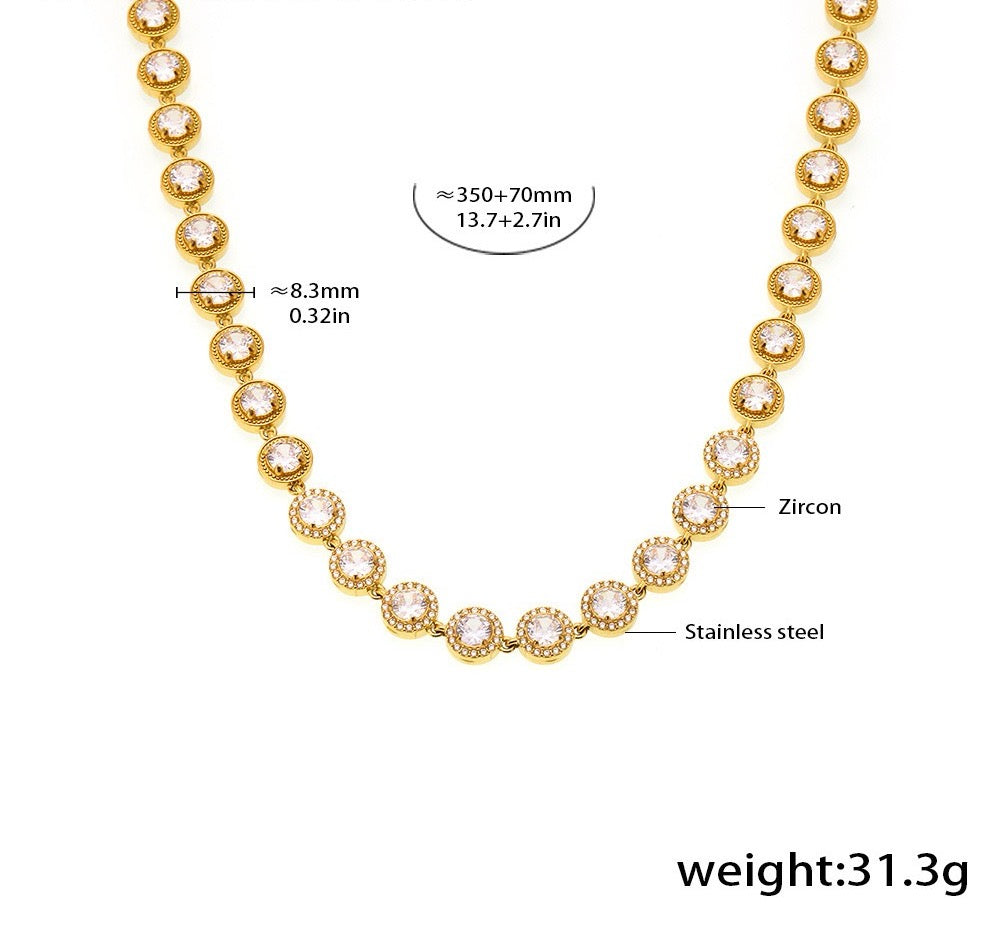 The Linear Light Set - Diamond-Cut Necklace & Bracelet in Gold or Steel