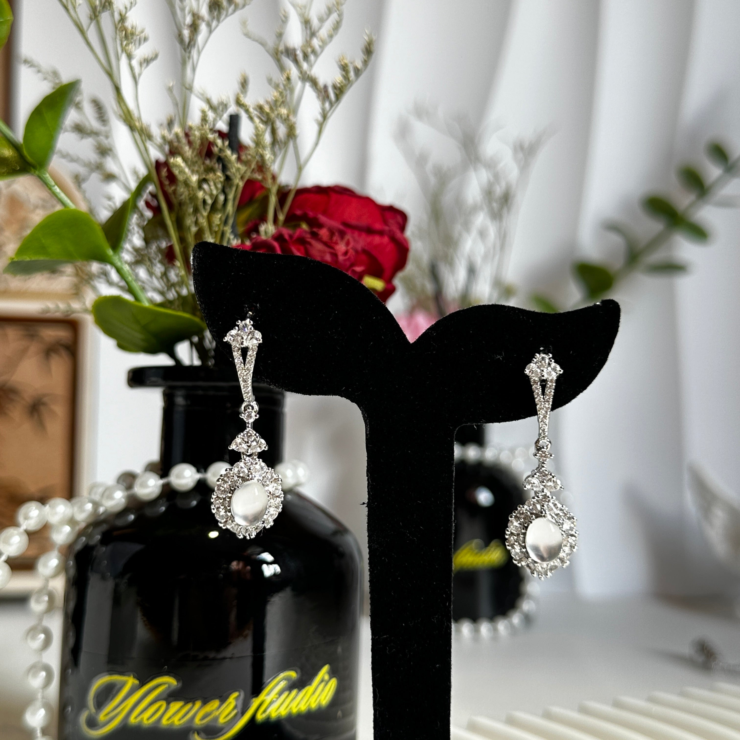 3-Piece Albite Jade Suite - Open Ring, Stud Earrings & Pendant Necklace | Complete Luxury Set - Pale Luna Jewelry