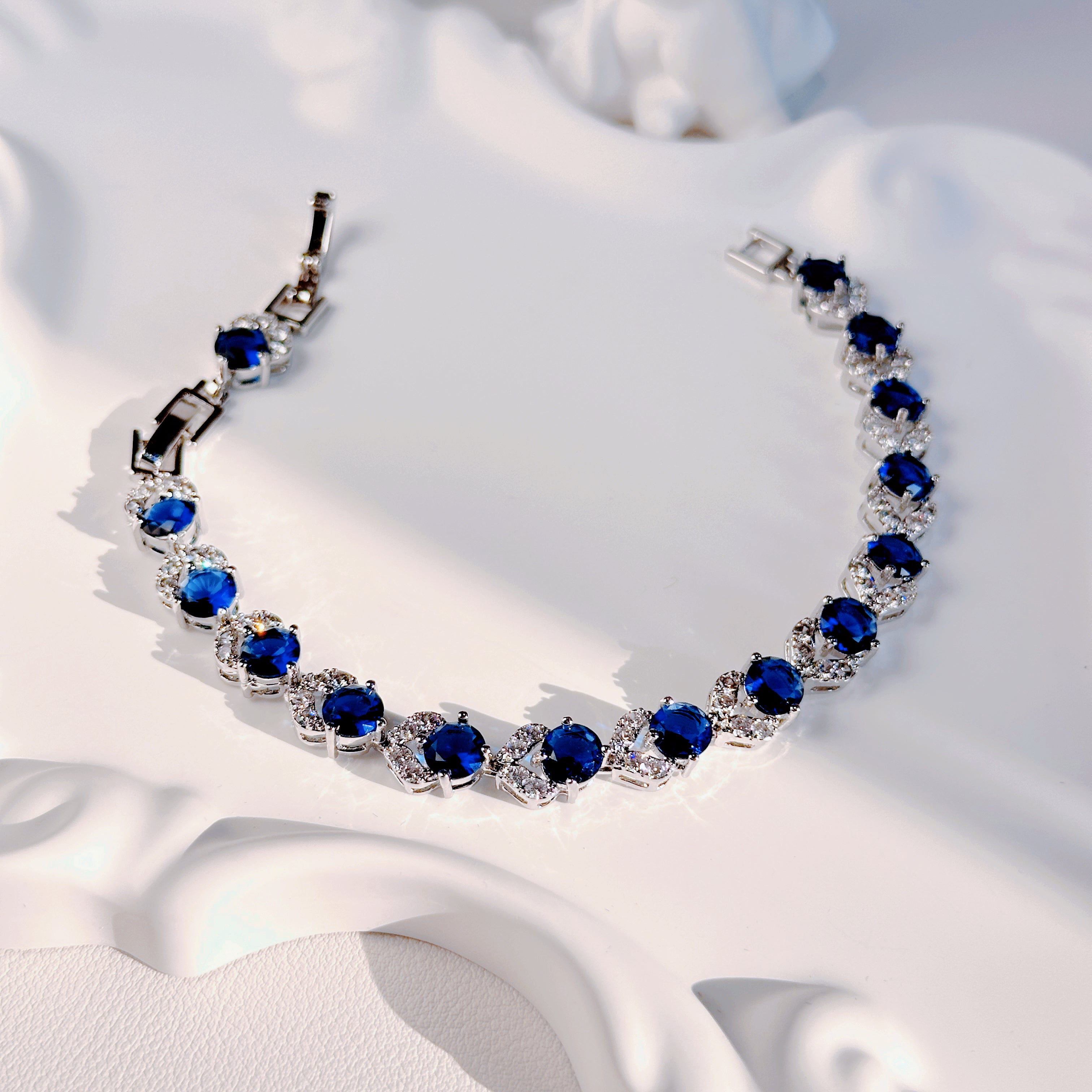 Sapphire Blue Heart Bracelet - Deep Blue Heart Charm Bracelet | Love & Loyalty Jewelry for Women