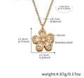 The Rotating Bloom Trio - Kinetic Five-Petal Flower Set in Stainless Steel & Zircon