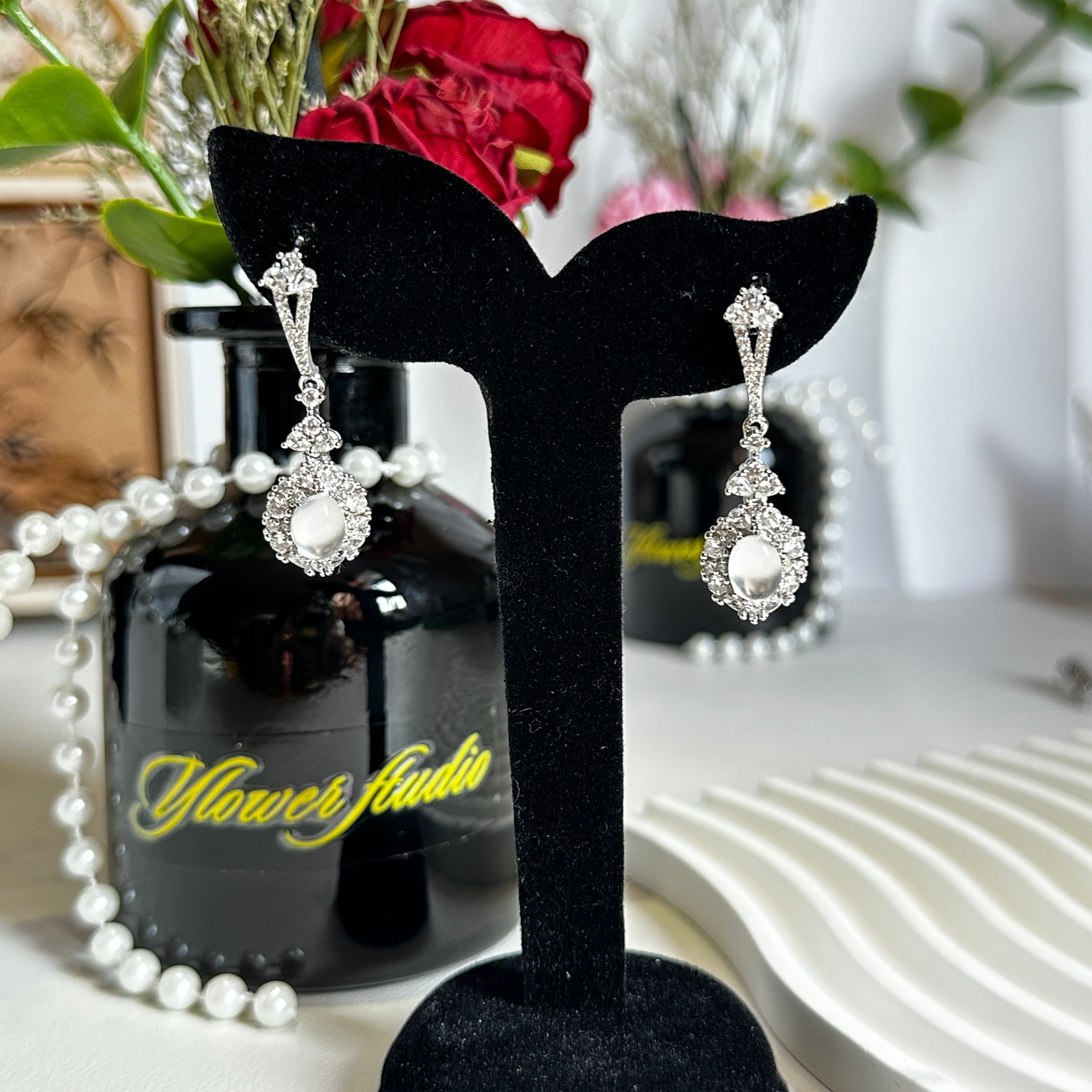 3-Piece Albite Jade Suite - Open Ring, Stud Earrings & Pendant Necklace | Complete Luxury Set - Pale Luna Jewelry