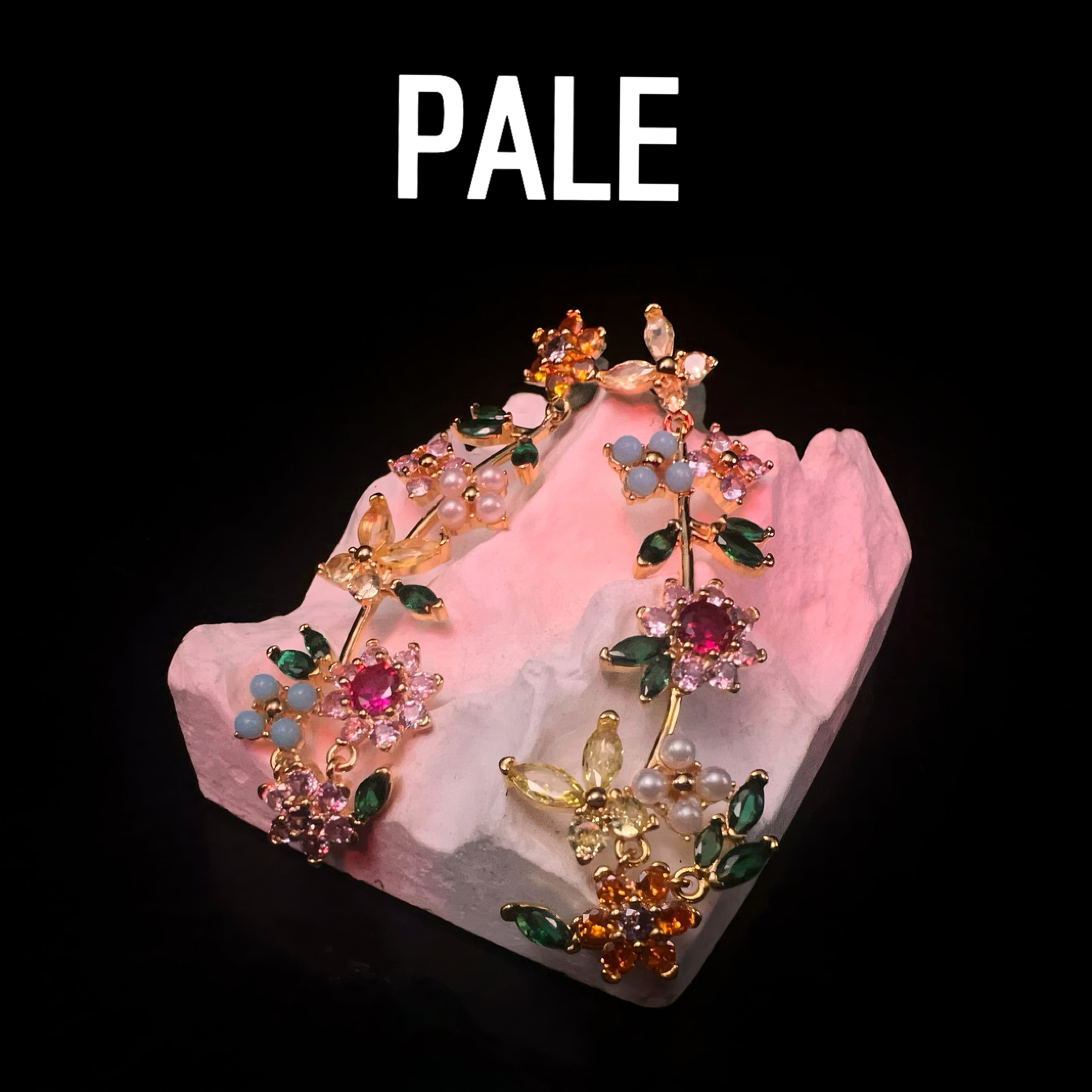 Floral Gemstone Jewelry Set | Bohemian Necklace, Bracelet & Earrings | 24K Gold Plated Handmade Set - Pale Luna Jewelry