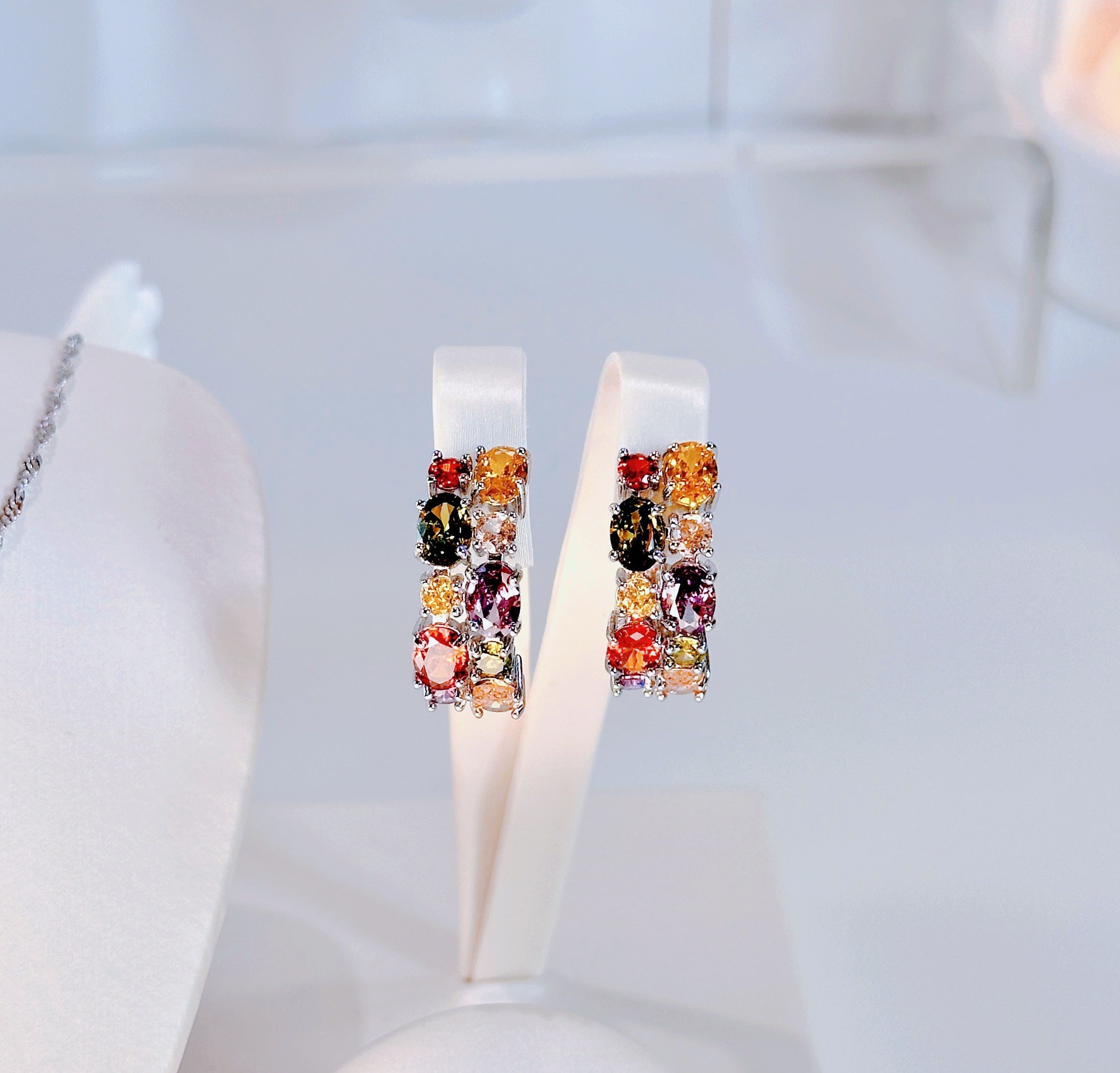 Everyday Silver Jewelry Set - Minimalist Necklace, Earrings & Ring Trio | Modern Simple Style