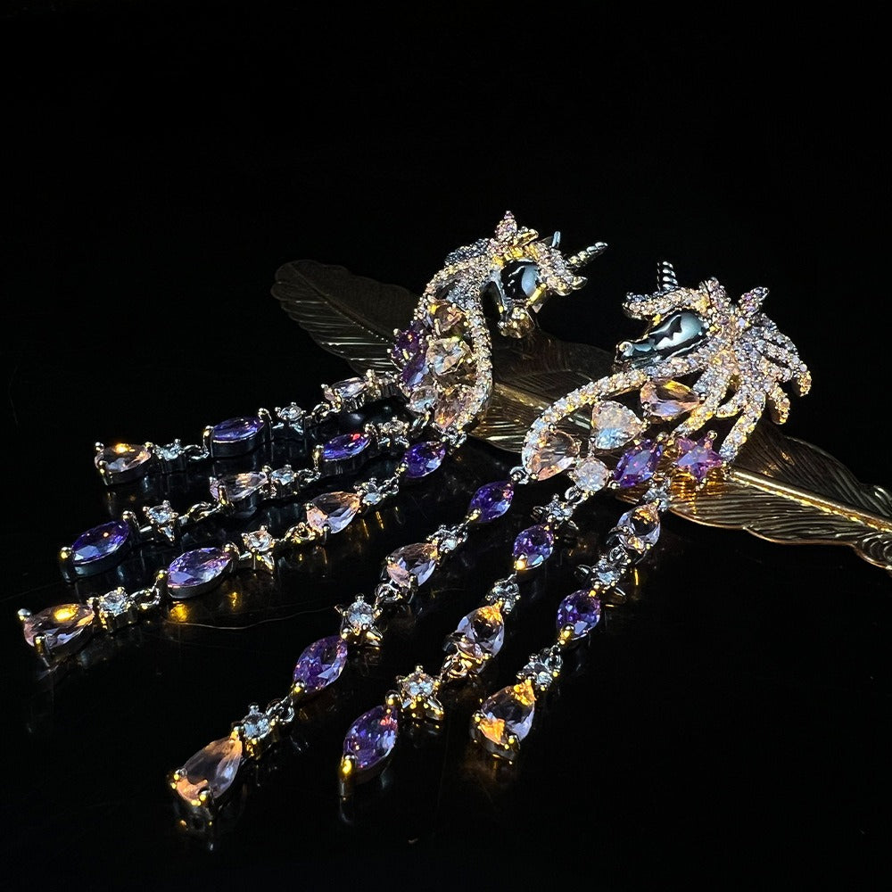 Unicorn Tassel Earrings